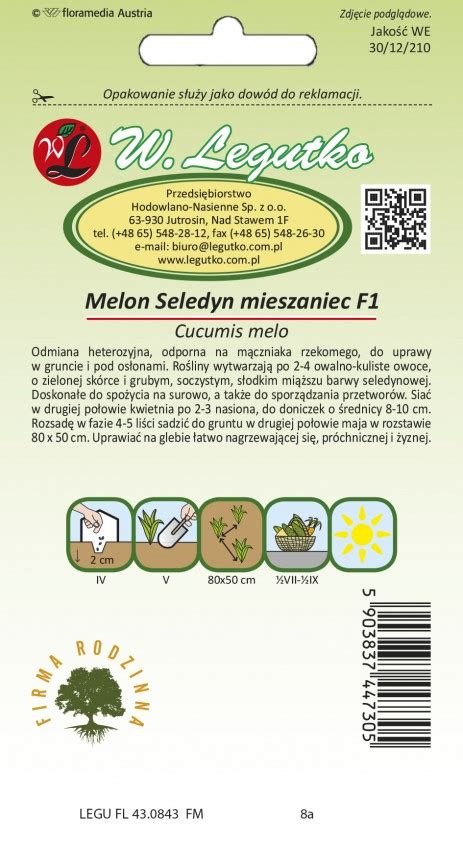 Melon Seledyn F1 Nasiona 1 G Legutko