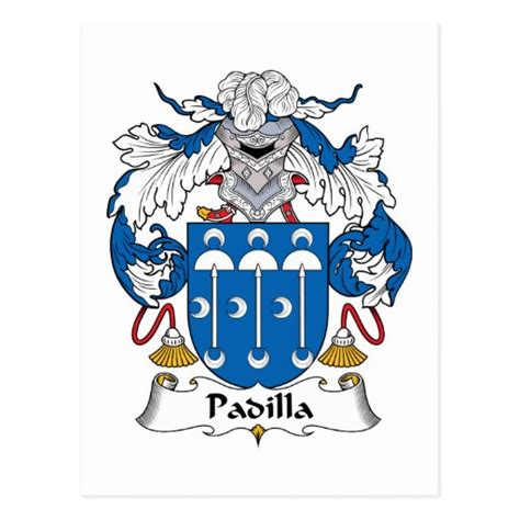 Padilla Family Crest Postcard | Zazzle