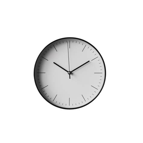 Modern Black And White Clock Against A Checkered Background 47831690 Png