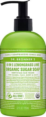 Dr Bronner S Organic In Pump Soap Sugar Lemongrass Lime Fl