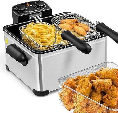 Salton Cool Touch Deep Fryer For Home Use With Basket 2 5L 2 6QT