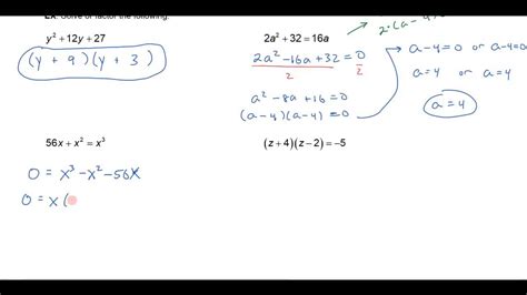 Factoring And Solving Polynomial Equations With A Leading Coefficient