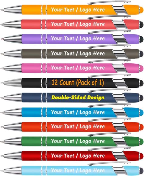 Amazon Personalized Pens With Stylus Tip Bright Vibes Click