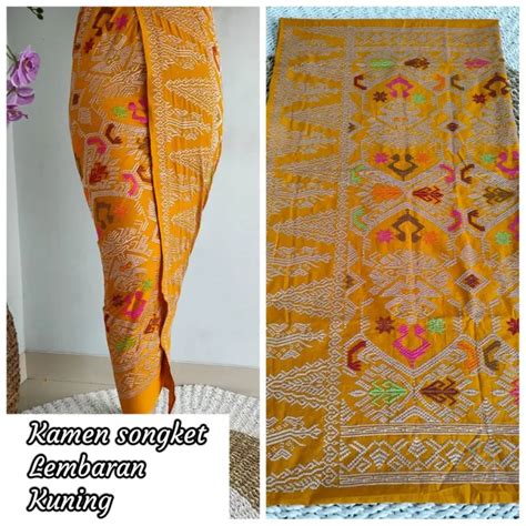 Kamen Songket Bordir Lembaran Mewah Motif Murah Kamen Rok Pesta