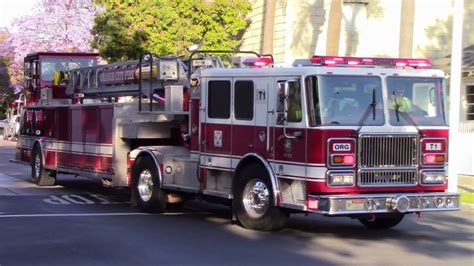 Orange City Fire Dept Truck 1 And Rescue 1 Responding Youtube