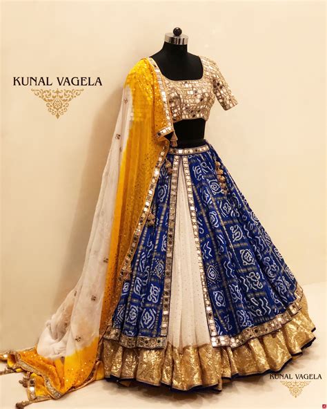 Royal Blue Bandhani Lehenga By Kunal Vagela Bandhani Dress Indian