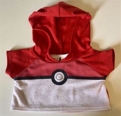 Build A Bear Pokémon Pikachu Pokeball T-Shirt Hoodie BABW Accessory Clothes | #4557315336