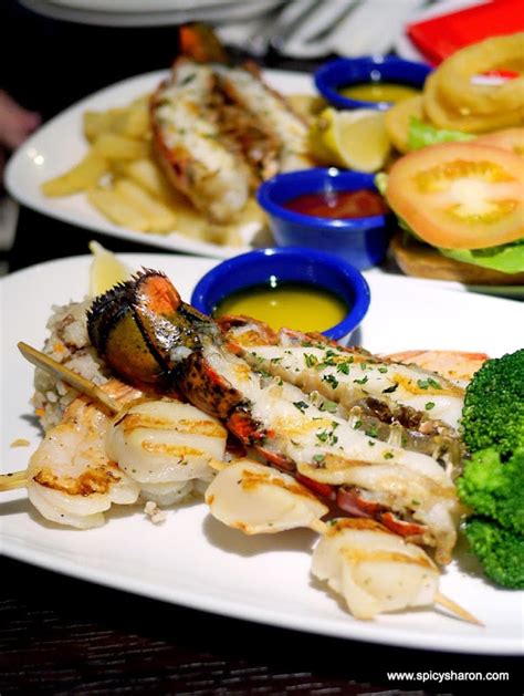 Grilled Lobster Shrimp And Scallops Red Lobster Seafood Restaurant Malaysia Food