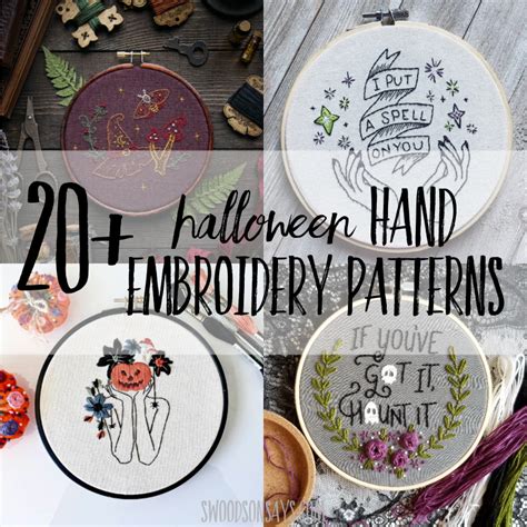 20 Halloween Hand Embroidery Designs Swoodson Says