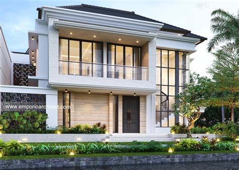 Desain Tampak Samping Rumah Klasik Modern Lantai Ibu Naomi Di Alam