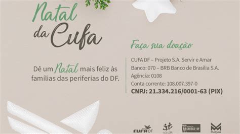 Cufa Df Promove Campanha De Natal Jornal De Bras Lia