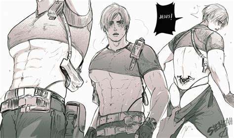 Leon S Kennedy Resident Evil And More Drawn By Shejiyeah Danbooru