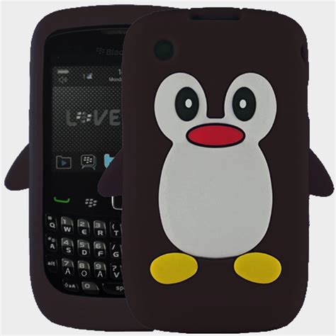 Noir Pingouin Manchot Mignon Etui Coque Housse Pour Blackberry Curve