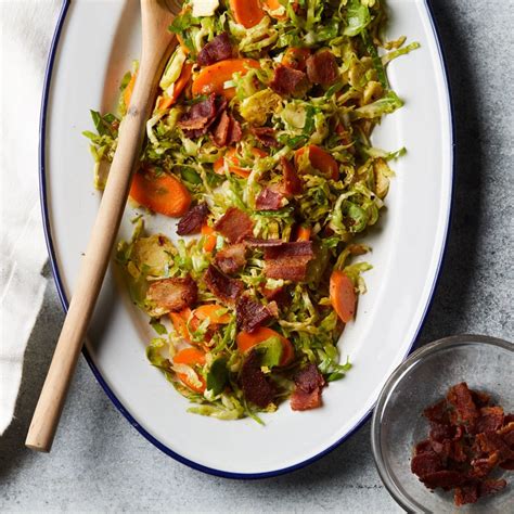 Brussels Sprout Salad With Bacon Vinaigrette Recipe Eatingwell