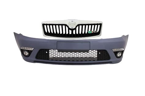 Front Bumper For Skoda Octavia Ii Mk Z Facelift Rs Design