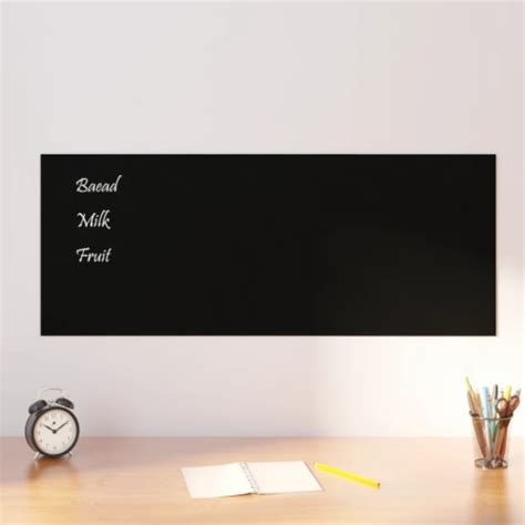 Vidaxl Wall Mounted Magnetic Board Black X Tempered Glass