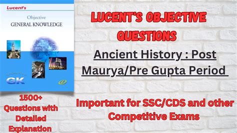 V 10 Lucent History MCQ Post Maurya Pre Gupta Period Objective