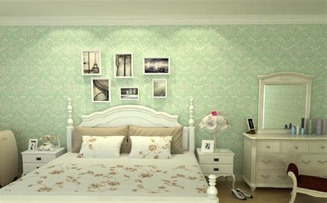 Green Wallpaper For Bedroom - Bedroom - 1207x751 - Download HD ...