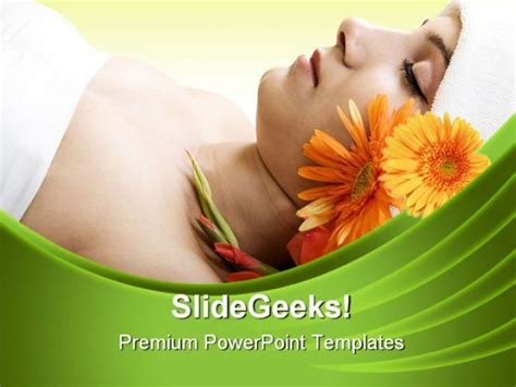 Resting In Spa Beauty Powerpoint Templates And Powerpoint Backgrounds 0311 Powerpoint