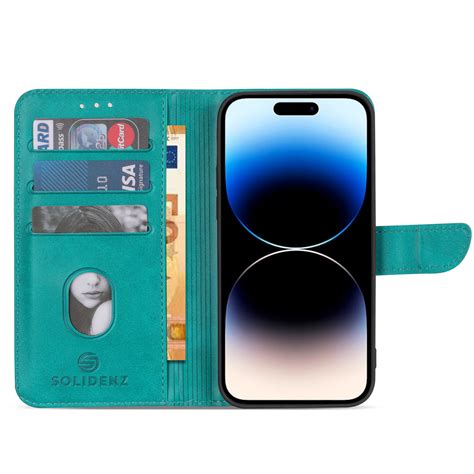 B2B Solidenz Bookcase IPhone 15 Pro Max Blauw