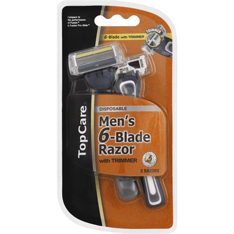 Topcare Razor Disposable Men S 6 Blade With Trimmer Buehler S