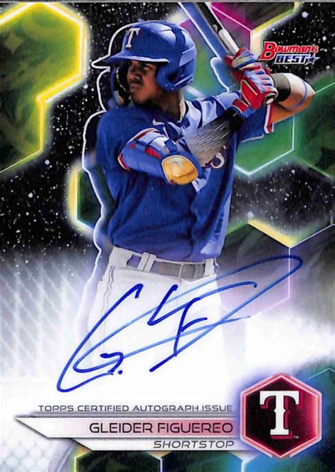 Gleider Figuereo Rangers 2023 Bowman S Best Autograph Baseball Card