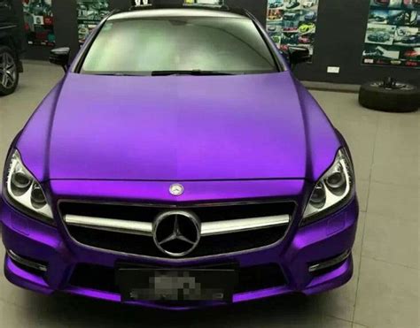 2017 Purple Matte Chrome Vinyl Car Wrap With Air Release Satin Chrome