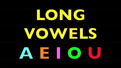 Learn for Kids Long vowels (aeiou)