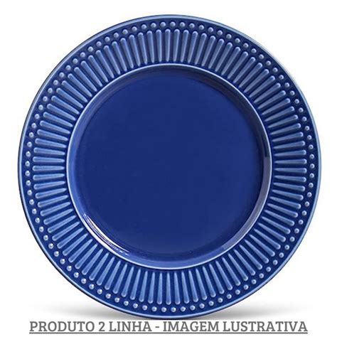 Prato Raso Cm Roma Azul Navy Porto Brasil Linha Porto Brasil