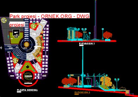 Proje Sitesi Park Projesi Autocad Projesi