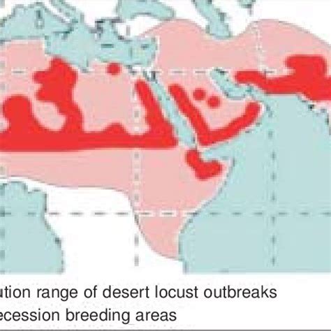 Map of desert locust distribution area. | Download Scientific Diagram