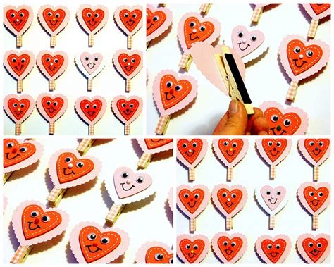 Valentine Clothespin Clip Magnets | Valentine crafts, Valentine fun ...