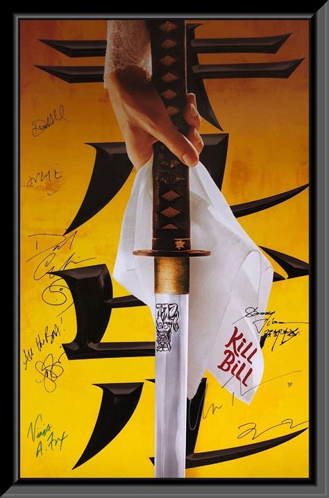 Kill Bill Cast Signed Movie Poster Etsy Kill Bill Kill Bill Movie