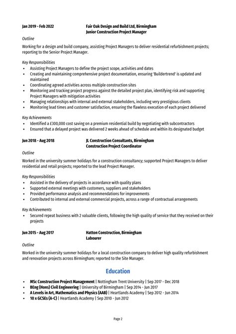 Assistant Project Manager Cv Example Guide Win Job Interviews