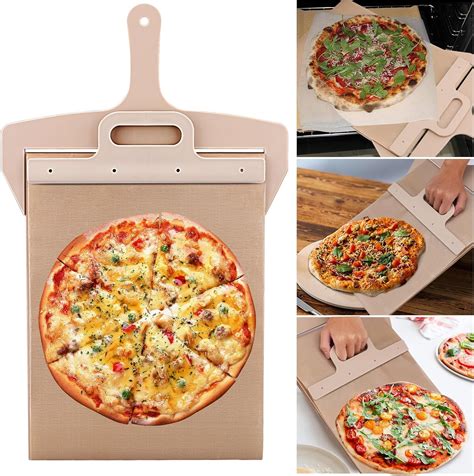 Amazon De Sliding Pizza Peel 58 36cm Verschiebbarer Pizzaschieber