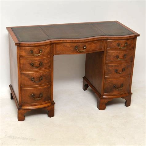 Antique Burr Walnut Leather Top Desk Antiques Atlas