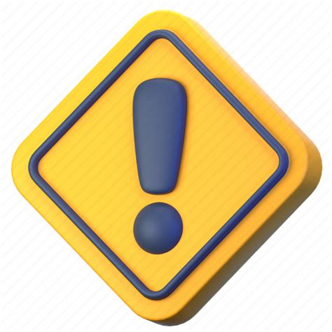 Exclamation Mark Warning Sign Alert Traffic Sign 3d Illustration Download On Iconfinder