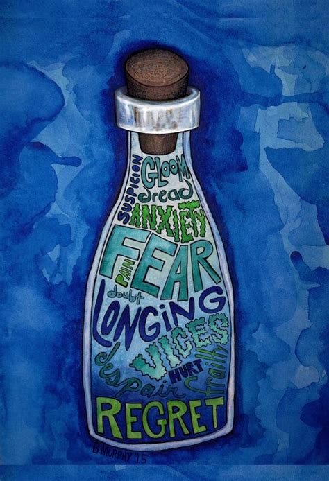 Bottled Up Negative Feelings Original Art Print X Art