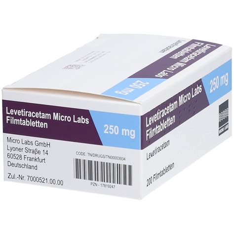 LEVETIRACETAM Micro Labs 250 Mg Filmtabletten 200 St Mit Dem E Rezept