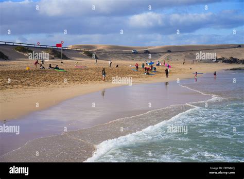 Moro Beach In The Corralejo Natural Park In The North Of Fuerteventura