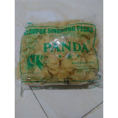 Jual Kerupuk Singkong Ceriping Pedas Panda Gr Shopee Indonesia