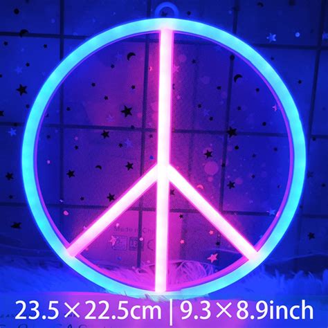 Neon Purple Peace Sign