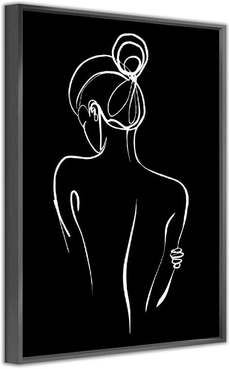 Amazon Woman Body One Line Drawing Wall Art Minimalist Line Art