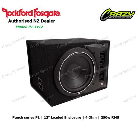 Rockford Fosgate P1 1x12 Punch Single P1 12 Loaded Enclosure 250w RMS