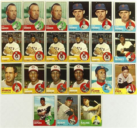 Lot Of 68 1963 Topps Baseball Cards With Duke Snider Frank Thomas