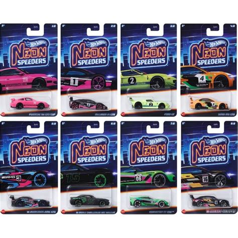 Hot Wheels Themed Neon Speeders Mix Set Of Pcs Hlh C Shopee Malaysia