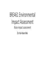 BRE461 L10 Noise Impact Assessment Pdf BRE461 Environmental Impact