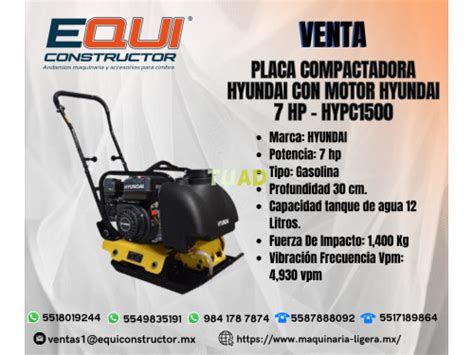 TUAD VENTA PLACA COMPACTADORA HYUNDAI HYPC1500