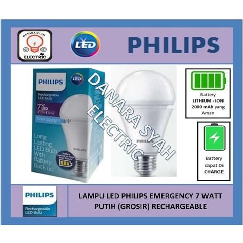 Jual Philips Lampu Led Bulb Emergency W Watt Putih Grosir