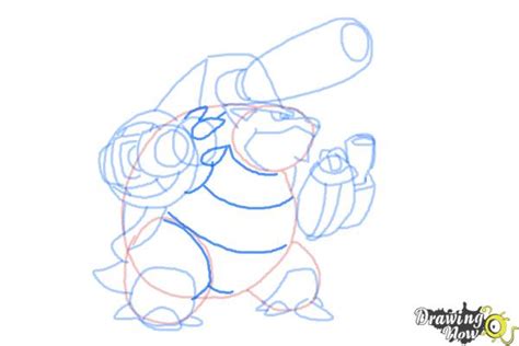 How To Draw Mega Blastoise From Pokemon X And Y